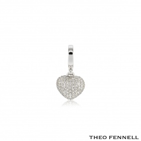 Theo Fennell White Gold Diamond Heart Charm Theo Fennell White Gold Diamond Heart Charm